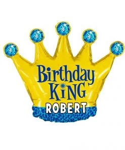 SKS 30" Birthday King Crown SuperShape Balloon