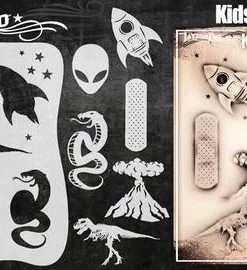 ProAiir Wiser's Kids Adventure Tattoo Pro Stencil Wiser's Tattoo Pro Stencils