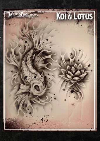 ProAiir Wiser's Tattoo Pro Stencils Wiser's Koi & Lotus Tattoo Pro Stencil 3 ProAiir Wiser's Tattoo Pro Stencils Wiser's Koi & Lotus Tattoo Pro Stencil