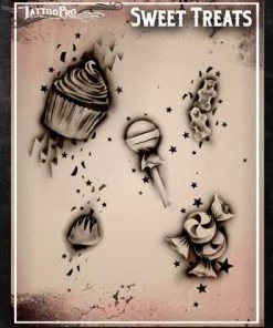 ProAiir Wiser's Sweet Treats Tattoo Pro Stencil