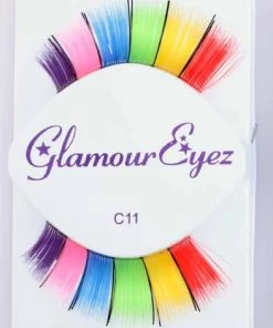 Dotsy's Entertainment Co. Glamour Eyez Rainbow Eyelashes Halloween Costume Accessory