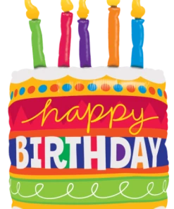 SKS 35” Happy Birthday Cake SuperShape Balloon
