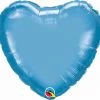 Qualatex DARK BLUE HEART 18" MYLAR CHROME BLUE FOIL BALLOON