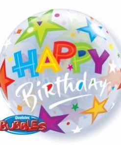 SKS 22" Birthday Brilliant Stars Bubble Balloon