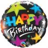 SKS 36"BRILLIANT STARS BLACK Happy Birthday SuperShape Balloon