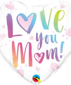 Qualatex Pioneer Balloon Co LOVE YOU MOM (HEART) 18" HEART The Valentine's Day Collection